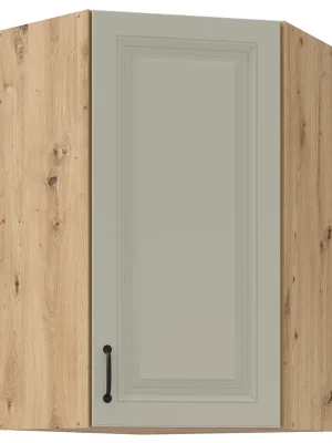 STILO ac horní skříňka 60x60 GN-90 1F (45°) rohová s policemi VYSOKÁ UNI dvířka artisan/světle šedá Koupit Online