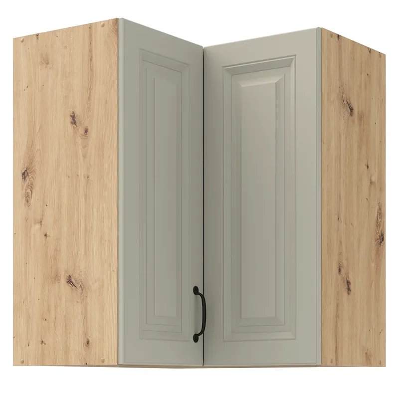 STILO ac horní skříňka 60x60 GN-72 2F (90°) rohová s policemi 60x60 cm artisan/světle šedá Tovární Cena