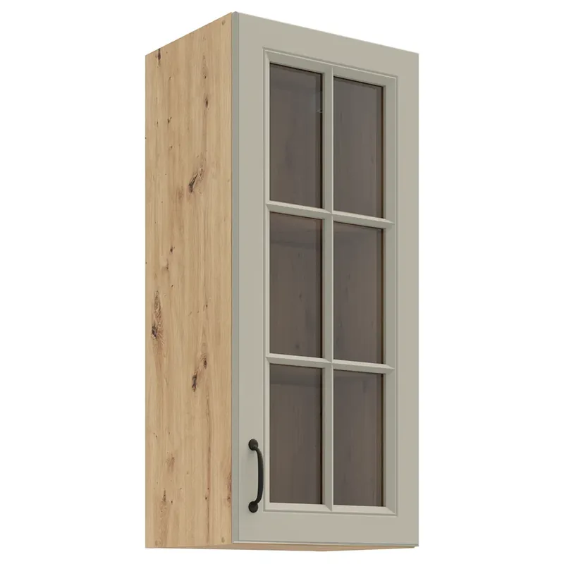 STILO ac horní skříňka 40 GS-90 1F s policemi 40 cm VYSOKÁ UNI dvířka artisan/světle šedá Super Cena