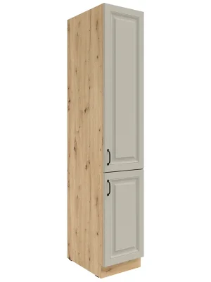STILO ac vysoká skříňka 40 DK-210 2F potravinová s policemi 40 cm UNI dvířka artisan/světle šedá Bezpečná Platba