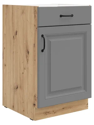 STILO ad dolní skříňka 50 D 1F 1S se zásuvkou PREMIUM BOX 50 cm UNI dvířka artisan/šedá Ihned K Objednání