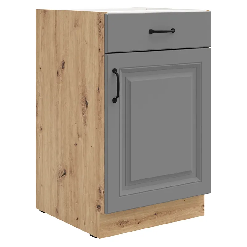 STILO ad dolní skříňka 50 D 1F 1S se zásuvkou PREMIUM BOX 50 cm UNI dvířka artisan/šedá Ihned K Objednání