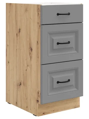 STILO ad dolní skříňka 40 D 3S se zásuvkami PREMIUM BOX 40 cm artisan/šedá Horká Nabídka