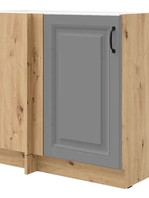 Zlevněný STILO ad dolní skříňka 105 ND 1F rohová s policí 105x60 cm UNI dvířka artisan/šedá