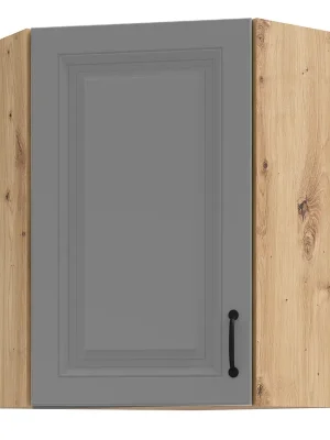 STILO ad horní skříňka 60x60 GN-72 1F (45°) rohová s policemi 60x60 cm UNI dvířka artisan/šedá Nejlepší Cena