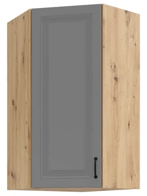 STILO ad horní skříňka 60x60 GN-108 1F (45°) rohová s policemi EXTRA VYSOKÁ UNI dvířka artisan/šedá Levný