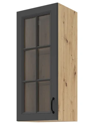 STILO gr horní skříňka 40 GS-90 1F s policemi 40 cm VYSOKÁ UNI dvířka artisan/grafit Vysoce Kvalitní