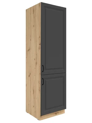 Super Cena STILO gr vysoká skříňka 60 DK-210 2F potravinová s policemi 60 cm UNI dvířka artisan/grafit