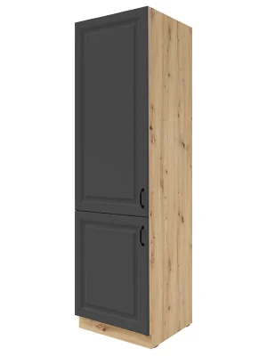 STILO gr vysoká skříňka 60 LO-210 2F pro vestavnou lednici 60 cm UNI dvířka artisan/grafit Jen Po Omezenou Doba