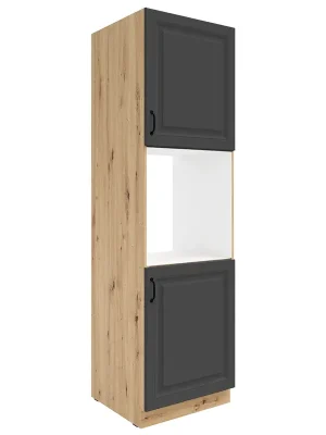 STILO gr vysoká skříňka 60 DP-210 2F na vestavnou troubu 60 cm UNI dvířka artisan/grafit Horká Nabídka
