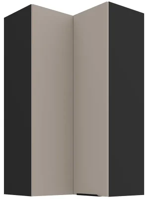 Speciální Cena ARIA cb horní kuchyňská skříňka 60x60 GN-108 2F (90°) rohová s policemi EXTRA VYSOKÁ 60x60 cm černá/béžová