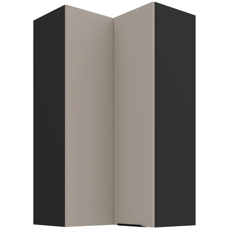 Speciální Cena ARIA cb horní kuchyňská skříňka 60x60 GN-108 2F (90°) rohová s policemi EXTRA VYSOKÁ 60x60 cm černá/béžová