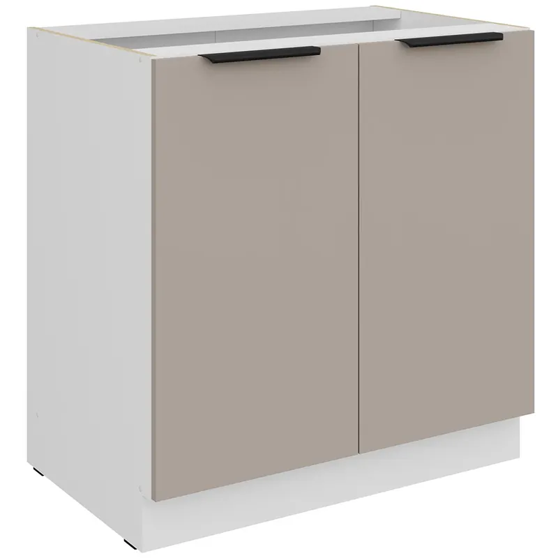 Top Prodej ARIA lb dolní skříňka 80 D 2F policová 80 cm ANTI FINGERPRINT povrch bílá/béžová