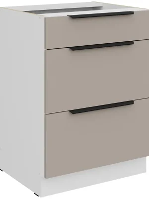 Značkový ARIA lb dolní skříňka 60 D 3S zásuvková 60 cm PREMIUM BOX bílá/béžová