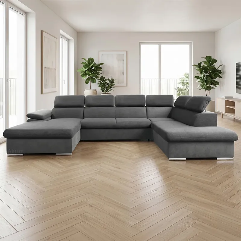 Sedací souprava COOL II 191x343x220 cm rozkládací + 2x úložný prostor LEVÁ lounge 21 tmavě šedá Objednat Nyní