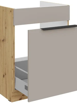 Vrácení Zdarma ARIA li dolní skříňka 60 ZL 1S dřezová 60 cm PREMIUM BOX artisan/béžová