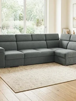 Akce Sedací souprava BASTON 320x165 cm rozkládací + úložný prostor VÝBĚR TKANIN