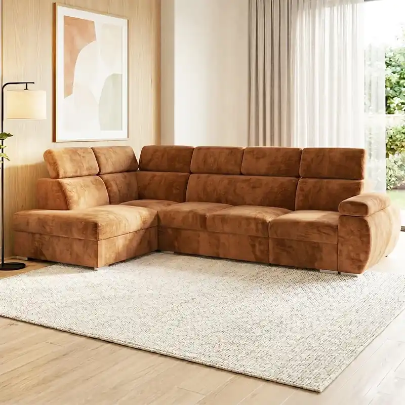Vysoce Kvalitní Sedací souprava BASTON 200x320 cm rozkládací + úložný prostor VÝBĚR TKANIN