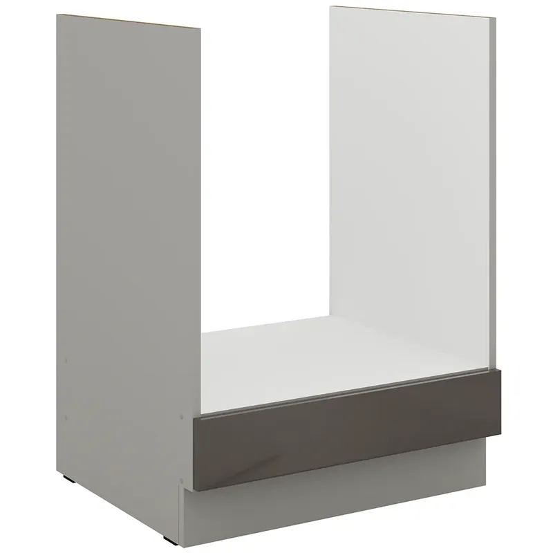 GREY gr dolní skříňka 60 D GAZ na vestavnou troubu 60 cm světle šedá/tmavě šedá lesk Akční Cena