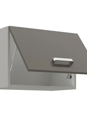 Značkový GREY gr horní skříňka 50 GU-36 1F výklopná 50 cm světle šedá/tmavě šedá lesk