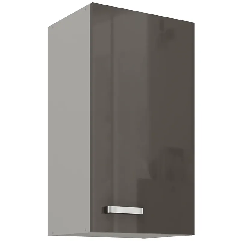 GREY gr horní skříňka 40 G-72 1F policová 40 cm světle šedá/tmavě šedá lesk Koupit Online