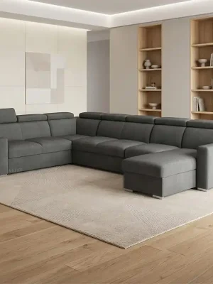 Sedací souprava PEDRO U 250x380x170 rozkládací + 3x úložný prostor VÝBĚR TKANIN Přímo Od Výrobce