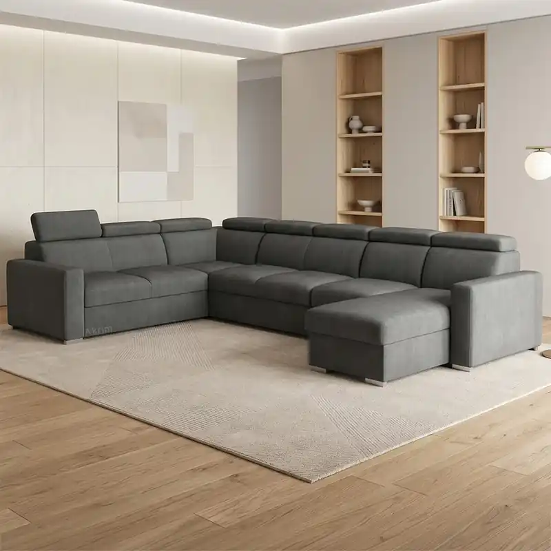 Sedací souprava PEDRO U 250x380x170 rozkládací + 3x úložný prostor VÝBĚR TKANIN Přímo Od Výrobce