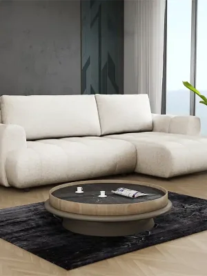 Sedací souprava HATI 276x156 cm rozkládací + úložný prostor VÝBĚR TKANIN Poslední Šance