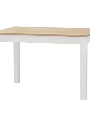 Výhodná Nabídka Jídelní stůl CASA MIA VARIANT 140x80 cm ROZKLÁDACÍ bílá/dub sonoma TOP kvalita VÝROBA ČR