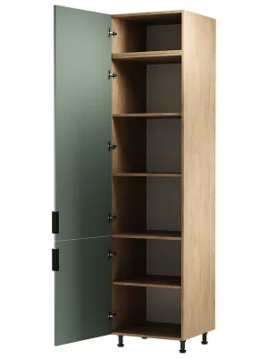 SORENTO pg vysoká skříňka D60RWN potravinová s policemi 60 cm LEVÁ puccini/zelená Tovární Cena