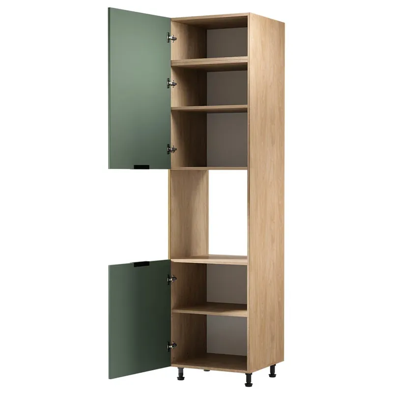 Akce SORENTO pg vysoká skříňka D60PWN na vestavnou troubu 60 cm LEVÁ puccini/zelená