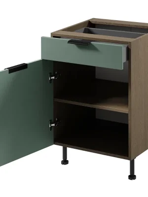SORENTO bg dolní skříňka D60S1 se zásuvkou a příborníkem 60 cm LEVÁ baltic/zelená Bezpečná Platba