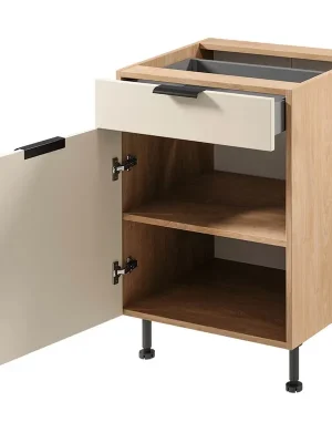 SORENTO pz dolní skříňka D60S1 se zásuvkou a příborníkem 60 cm LEVÁ puccini/béžová Značkový