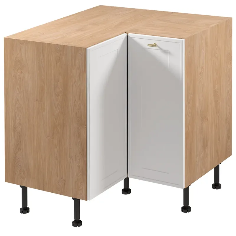 SORENTO pb dolní skříňka D90N rohová 90x90 cm PRAVÁ puccini/bílá Cenová Bomba