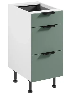 SORENTO jv dolní skříňka D40S3 se zásuvkami 40 cm bílá/zelená Víkendová Akce