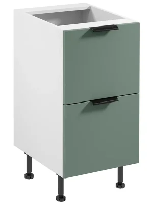 SORENTO jv dolní skříňka D45S2 se zásuvkami 45 cm bílá/zelená Jen Po Omezenou Doba