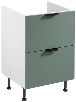 Vrácení Zdarma SORENTO jv dolní skříňka D60IN se zásuvkami na indukční desku 60 cm bílá/zelená