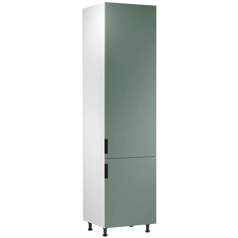 Super Cena SORENTO jv vysoká skříňka D60RWN potravinová s policemi 60 cm PRAVÁ bílá/zelená