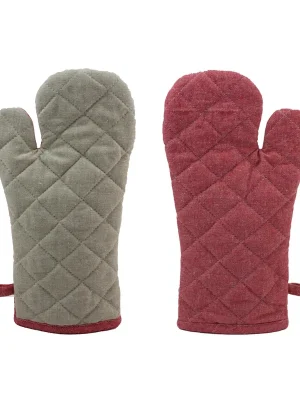 Akce Kuchyňská chňapka, béžová a červená Home Elements
