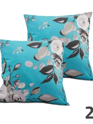 Pouze Dnes Povlak na polštář modrý, růže, sada 2 ks Home Elements