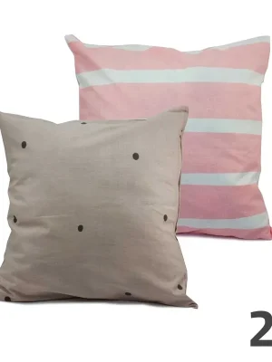 Akční Nabídka Povlak na polštář světle šedý a růžový, sada 2 ks Home Elements