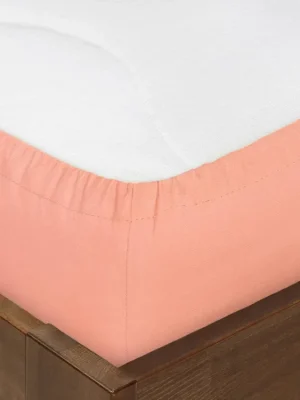 Prostěradlo bavlněné, světle oranžové Dreamy Linens Nejlepší Cena