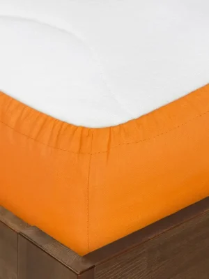 Top Prodej Prostěradlo bavlněné, oranžové Dreamy Linens