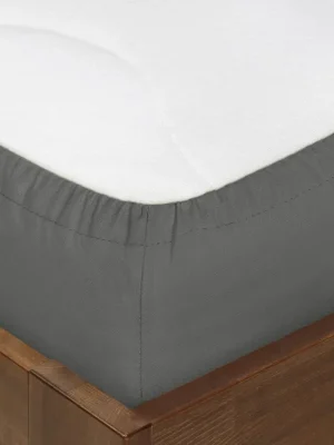 Prostěradlo bavlněné, tmavě šedé Dreamy Linens Akční Cena