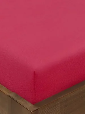 Akční Nabídka Prostěradlo bavlněné, tmavě růžové Dreamy Linens
