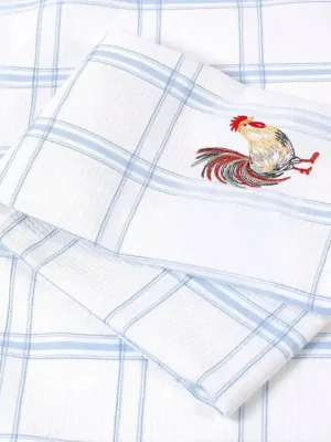 Bezpečná Platba Kuchyňská utěrka, modré káro Kohout Dreamy Linens