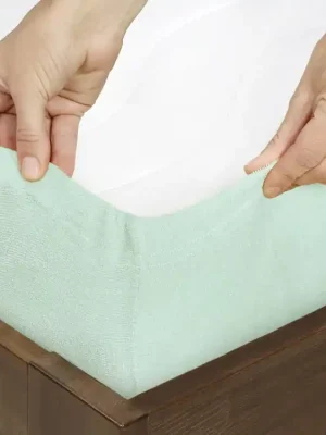 Tovární Cena Prostěradlo froté, světle mátové Dreamy Linens