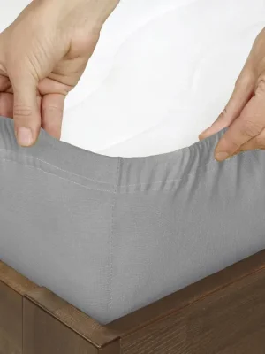 Výprodej Prostěradlo jersey, šedé Dreamy Linens