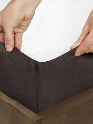 Prostěradlo froté, tmavě šedé Dreamy Linens Vrácení Zdarma
