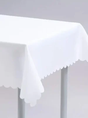 Ubrus teflonový, bílý Lněná textura Dreamy Linens Vysoce Kvalitní